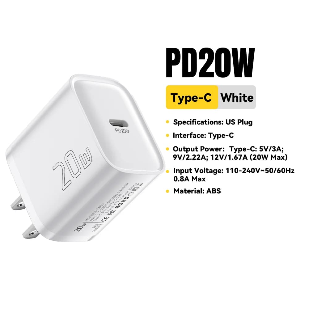 Mini 20W USB-C PD Netzteil mit Schnellladung