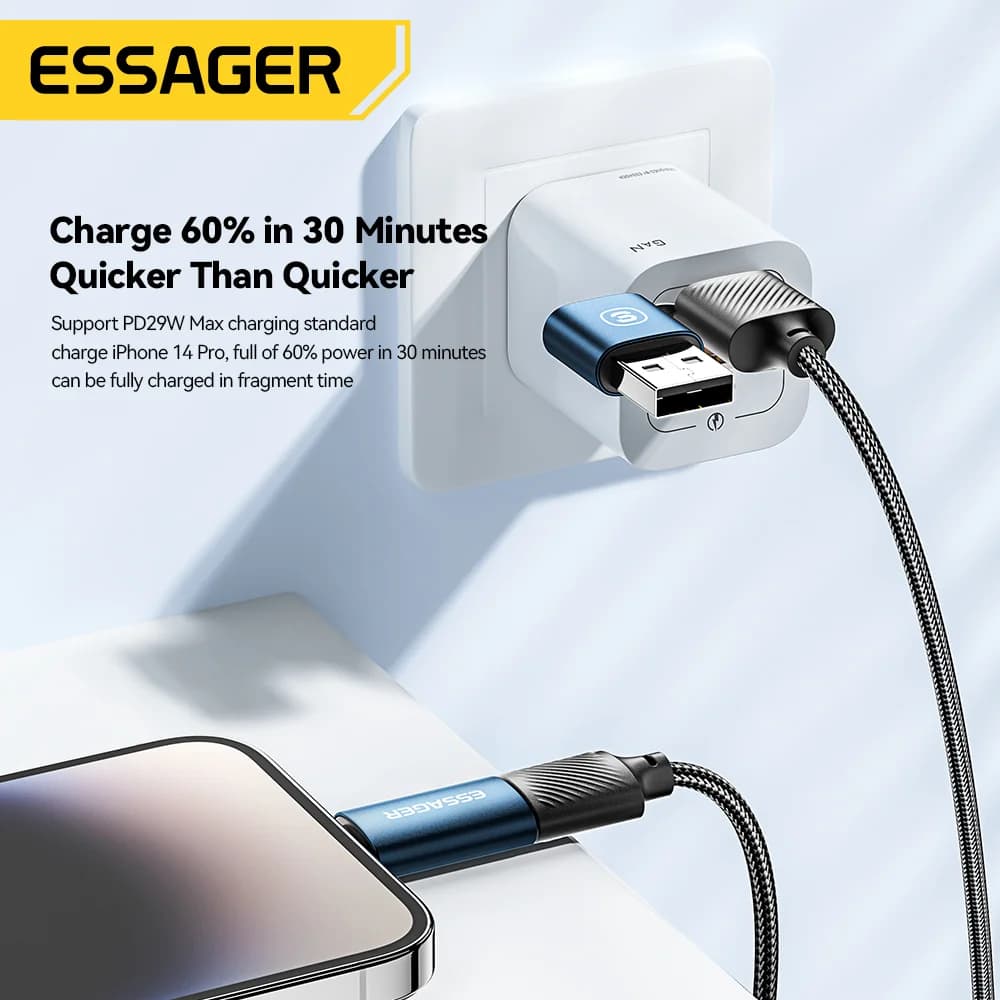 4-in-1 USB-C Kabel, 65W PD Schnellladen