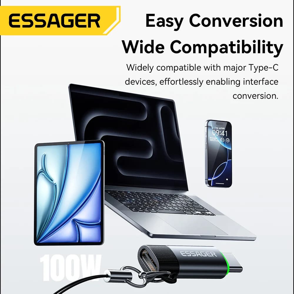 100W Smart Power-Off USB-C OTG Adapter