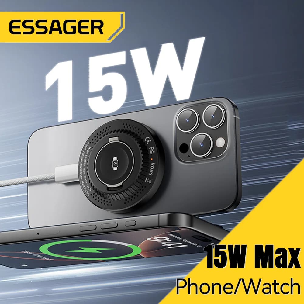 2-in-1 15W magnetisches kabelloses Ladegerät mit Ständer