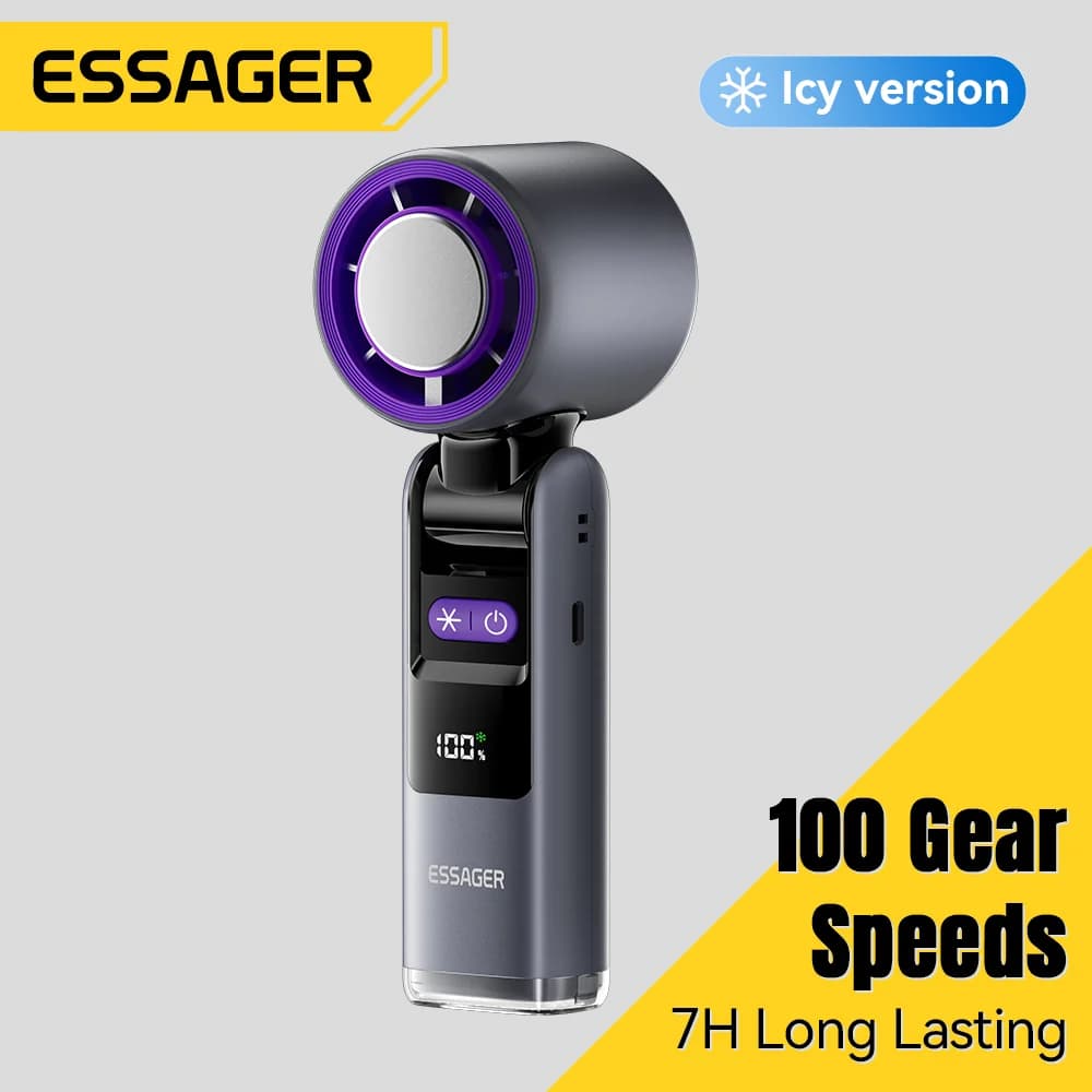 Tragbarer Handheld-Turboventilator mit Digitalanzeige
