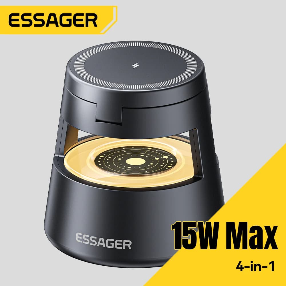 4-in-1 Magnetische Wireless-Charging-Station mit 15 W